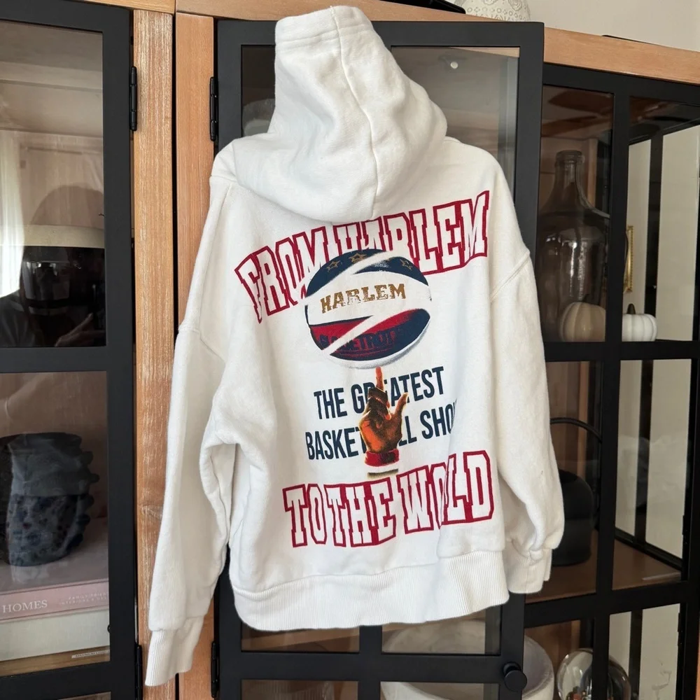 Zara Kids boys hoodie basketball harlem globetrotters greatest show sweatshirt